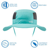 Unisex UPF 50+ Wide Brim Bucket Hat with Detachable Neck Flap FH02 - Bassdash