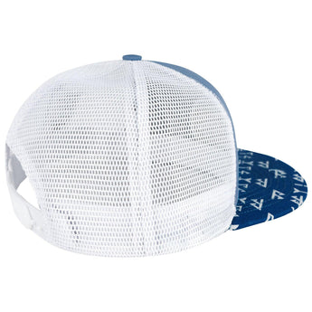 Unisex Flat Brim Trucker Cap - Blue4 - Bassdash