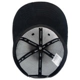 Unisex Flat Brim Trucker Cap - BlackTropical Flower5 - Bassdash