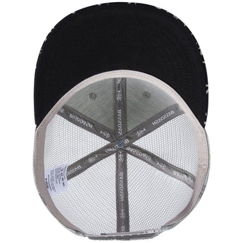 Unisex Flat Brim Trucker Cap - Heather Grey and Black5 - Bassdash