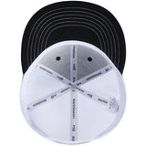 Unisex Flat Brim Trucker Cap - Black and White5 - Bassdash