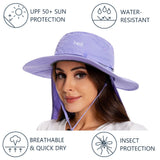 UPF 50+ Mosquito Sun Hat with Neck Flap - Bassdash