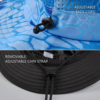 UPF 50+ Bucket Hat with Laser Perforated Mesh - Bassdash