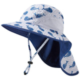 Kids' UPF 50+ Wide Brim Sun Hat with Neck Flap - Bassdash