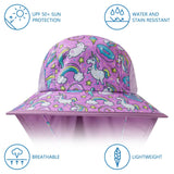 Kids' UPF 50+ Wide Brim Sun Hat with Neck Flap - Bassdash