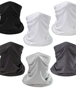 6 Pieces UPF 50+ Neck Gaiter Breathable UV Protection Face Mask