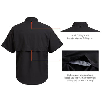 Men's UPF 50+ Short Sleeve Button Down - Bassdash