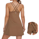 Women's UPF 50+ Tennis Dress with shorts LB06W - Bassdash
