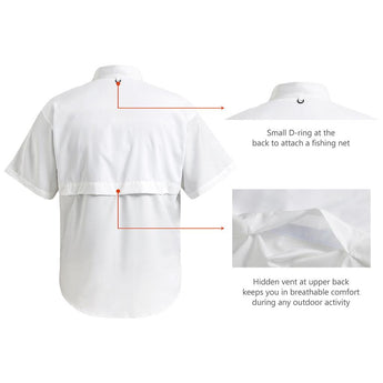 Men's UPF 50+ Short Sleeve Button Down - Bassdash