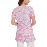 Women's UPF 50+ Short Sleeve Notch Neck Tunic Tops LB14W - Bassdash