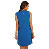 Women's UPF 50+ Notch Neck Tank Dress LB15W - Bassdash