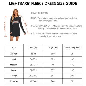 Women's Crew Neck Fleece Dress LB20W - Bassdash