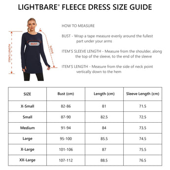 Women's Crew Neck Fleece Dress LB20W - Bassdash