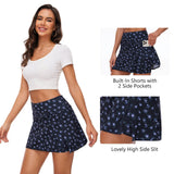 Women's Side Slit Tennis Skirts with Shorts LB17W - Bassdash