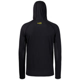 Men’s UPF 50+ Long Sleeve Fishing Hoodie with UV Neck Gaiter FS06M - Bassdash #color_black