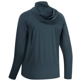 Men’s UPF 50+ Long Sleeve Fishing Hoodie with UV Neck Gaiter FS06M - Bassdash #color_slate-blue